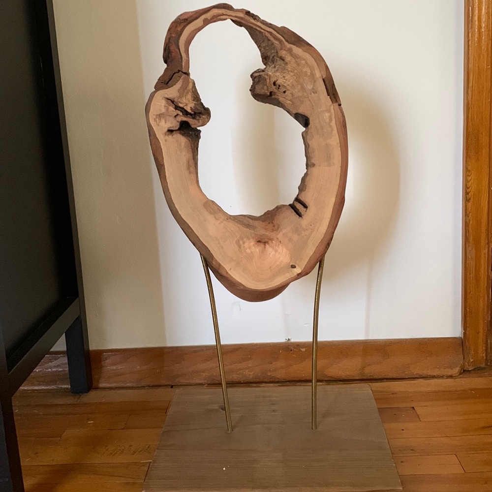 Abstract wood sculpture for sale